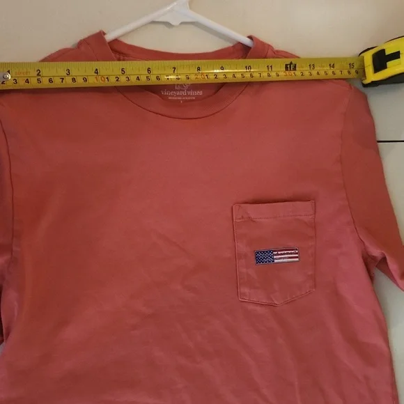 Vinyard Vines Patriotic Shirt Boys Coral T-Shirt Pocket size L Martha's vinyard - Picture 6 of 6
